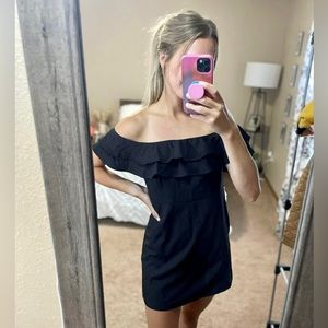 Pink Lily Off the Shoulder Dress